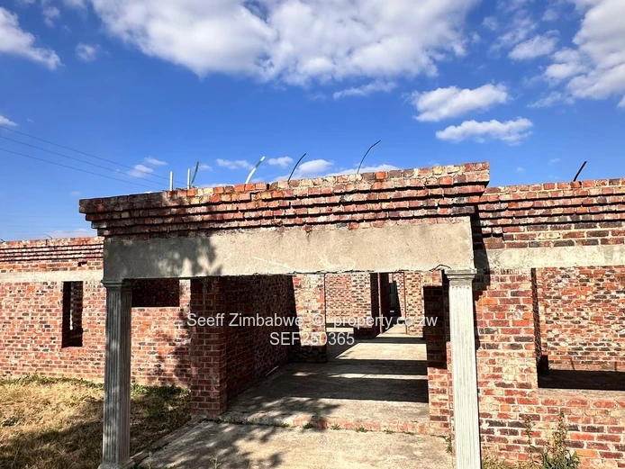 Unfinished 5-Bed Brick Shell on 1,400m² in Rockview, Harare East
